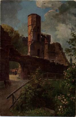Partie of the castle on the Dilsberg - Click Image to Close