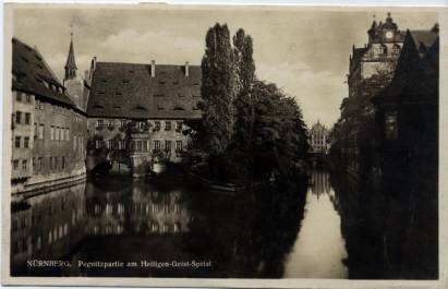 Nürnberg - Pegnitzpartie am Heiligen-Geist-Spital - zum Schließen ins Bild klicken