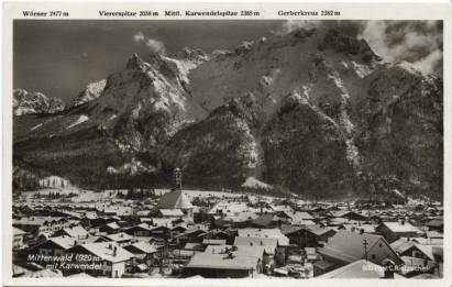 Mittenwald with Karwendel - Click Image to Close