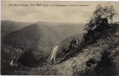 Bad Blankenburg (Thür.Wald) - Teufelstreppe, view to Schwarzatal - Click Image to Close