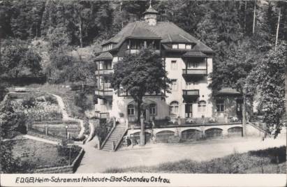 Bad Schandau Ostrau - FDGB-Heim Schrammsteinbaude - zum Schließen ins Bild klicken