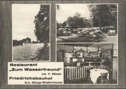 Friedrichsbauhof (Kr.Königs Wusterhausen) - Restaurant "Zum Wass - zum Schließen ins Bild klicken