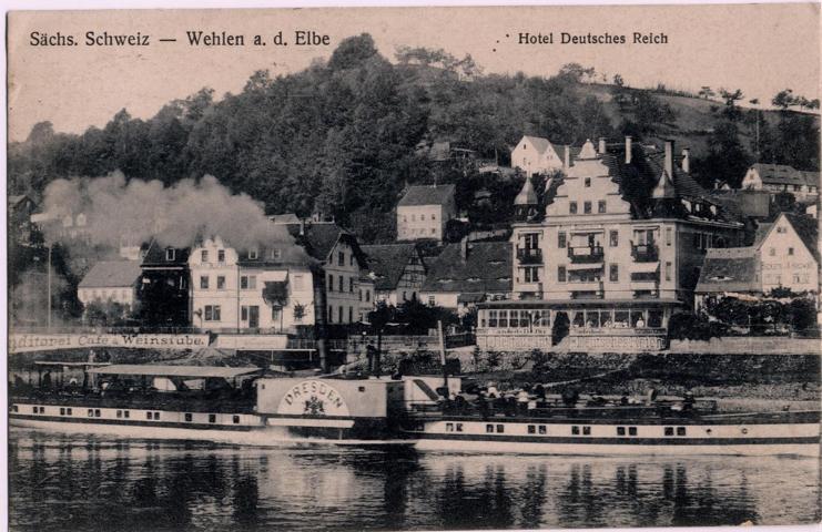 Wehlen (Elbe) "Hotel Deutsches Reich" - zum Schließen ins Bild klicken