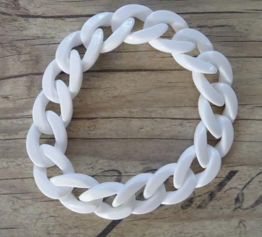 Link Chain Bracelet white - Click Image to Close