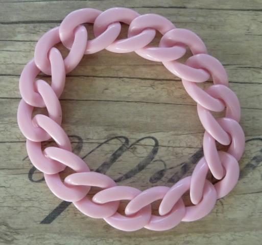 Link Chain Bracelet pink - Click Image to Close
