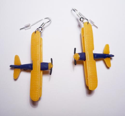 Biplanes Earrings - Click Image to Close