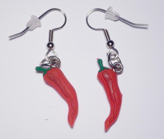 Chili Peppers Earrings - Click Image to Close