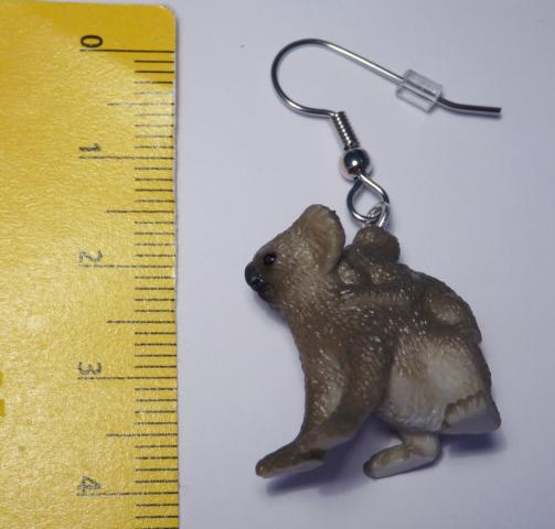 Koala with Baby Earrings - Click Image to Close