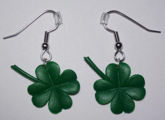 Cloverleaf Earrings - Click Image to Close