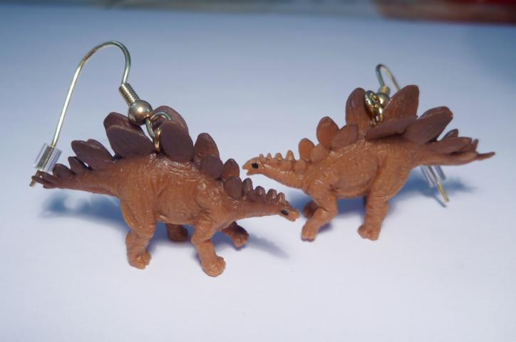 Stegosaurus Dino Ohrringe - zum Schließen ins Bild klicken