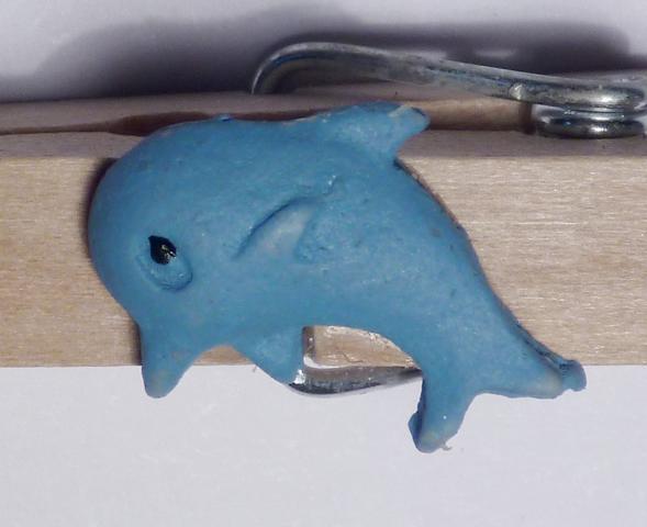 Clothes Pegs with Dolphin Earrings - Click Image to Close