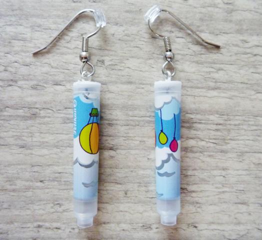 Ink Cartriges Earrings balloon - Click Image to Close
