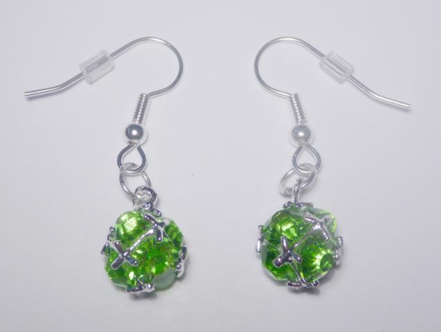 Crystal Earrings green - Click Image to Close
