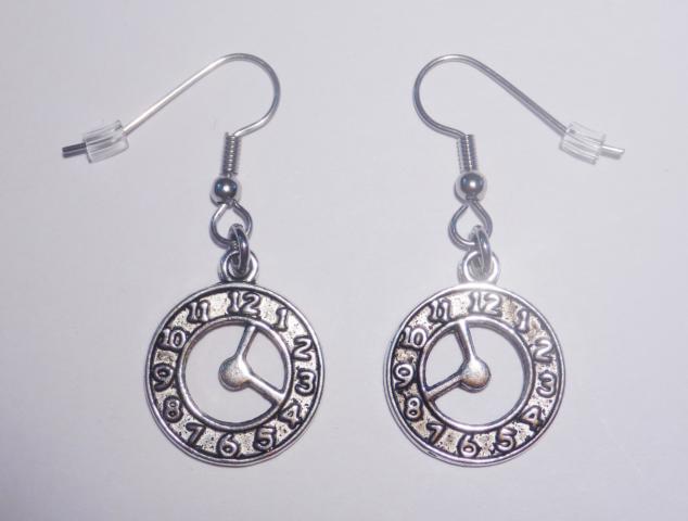 Clock Earrings - Click Image to Close