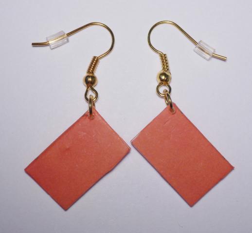 Books Earrings red - Click Image to Close