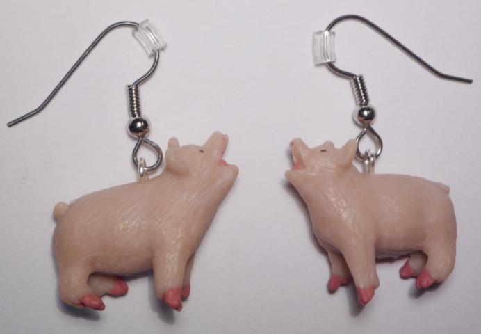 Pigs Earrings - Click Image to Close