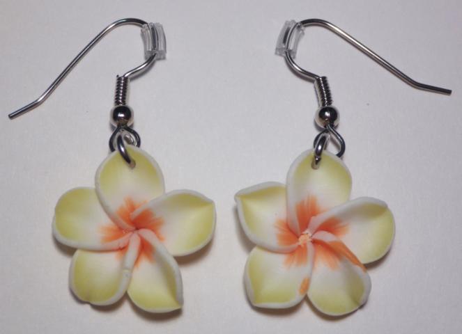 Flowers Earrings yellow - Click Image to Close