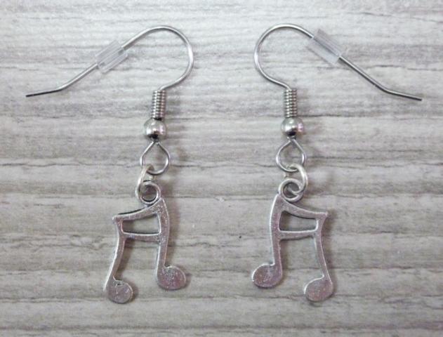 Music Notes Earrings - Click Image to Close