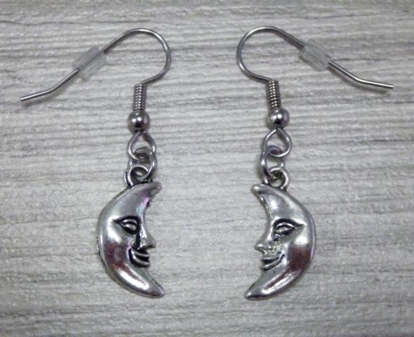Moon Earrings - Click Image to Close