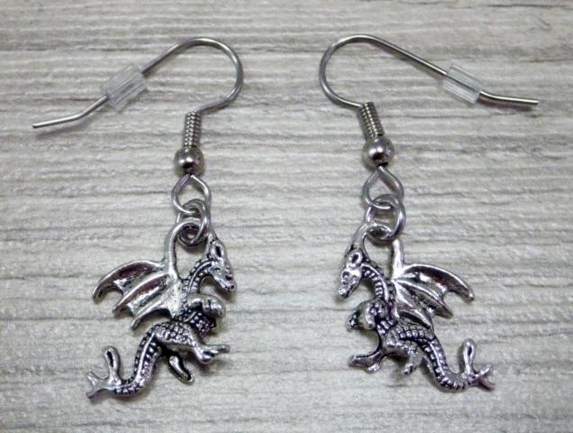 Dragon Earrings - Click Image to Close