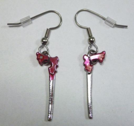 Saw Earrings - Click Image to Close