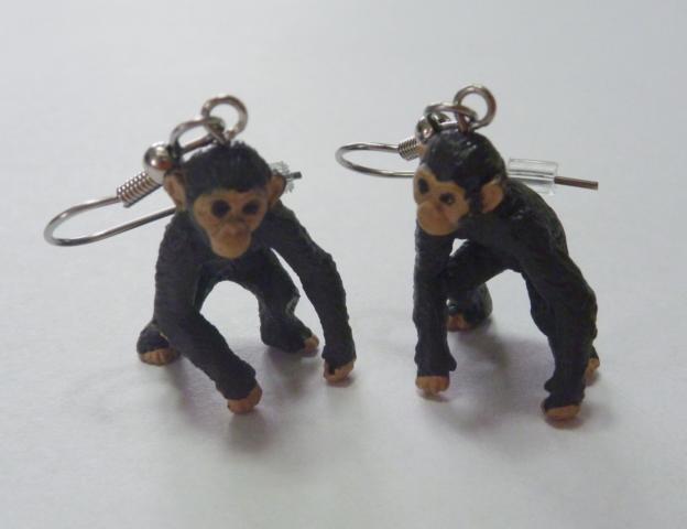 Schimpansen Ohrringe - zum Schließen ins Bild klicken