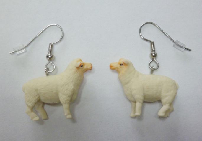 Sheep Earrings - Click Image to Close