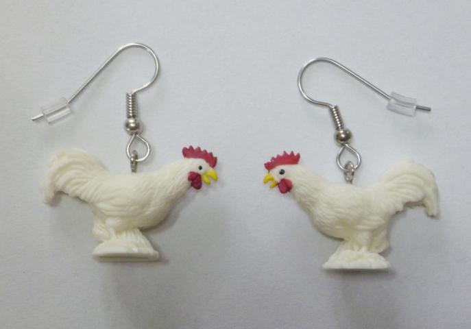 Rooster Earrings - Click Image to Close