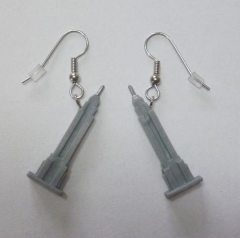 Empire State Building Earrings - Click Image to Close