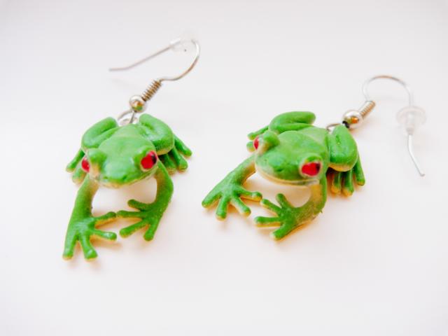 Frogs Earrings - Click Image to Close