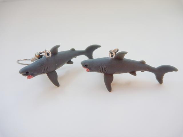 Shark Earrings - Click Image to Close