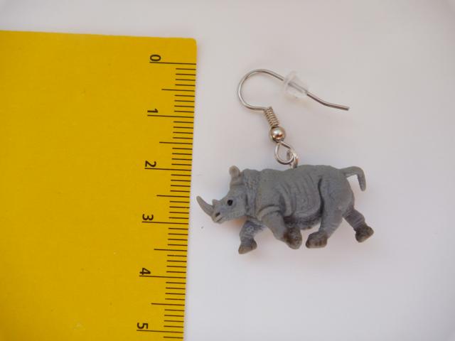Rhinos Earrings - Click Image to Close