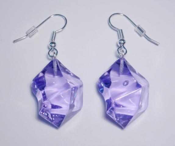 Splitter Stones purple Earrings - Click Image to Close