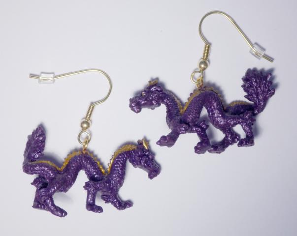 Dragons Earrings - Click Image to Close