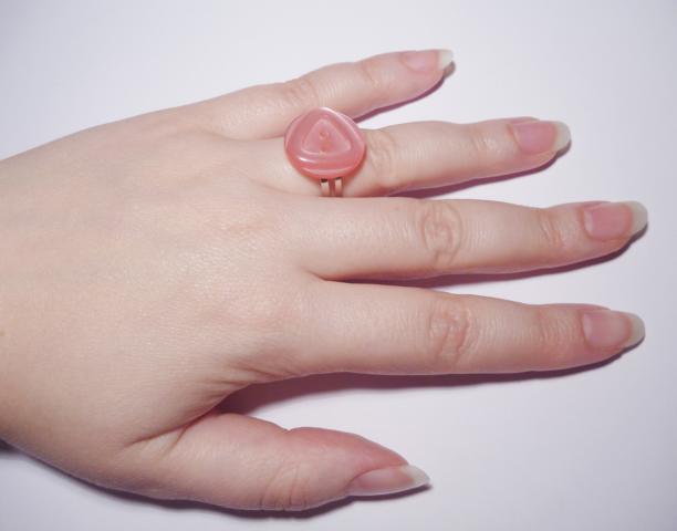 Ring Button pink - Click Image to Close