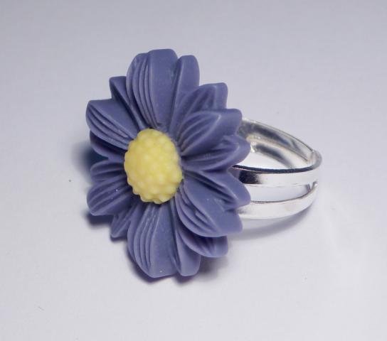 Ring blue Flower - Click Image to Close
