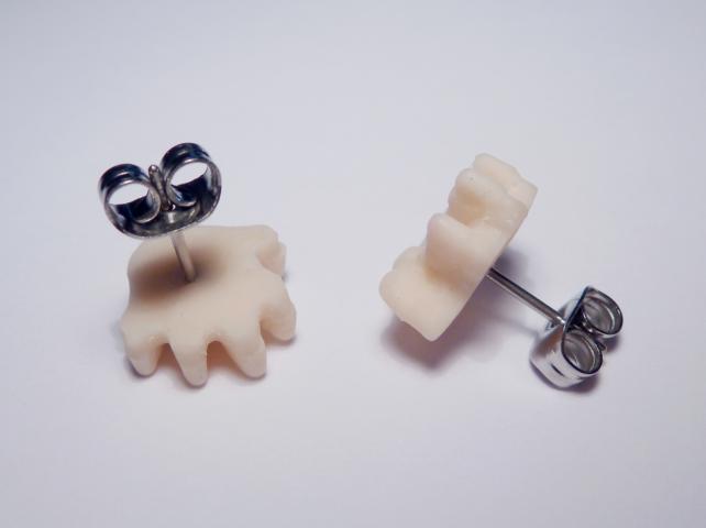 Hands Ear Stud - Click Image to Close