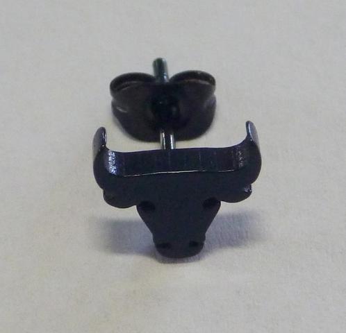 Bull Ear Stud black - Click Image to Close