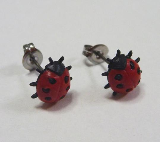Ladybird Ear Stud mini - Click Image to Close